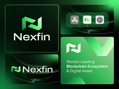 Nexfin – N Lettermark Logo & Brand Identity Design ai logo app icon branding crypto logo defi logo fintech logo infinity logo letter n logo lettermark logo logo logo design n logo tech logo token logo web3 logo