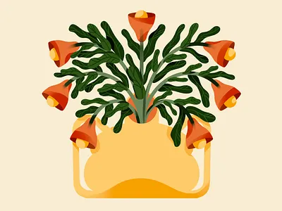 FLOWERS N1 art illustration design artists flowers graphic graphics illustration red tulip yellow