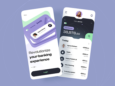 Finance Mobile App app balance budget card finance mobile onboarding spending ui user experience user interface