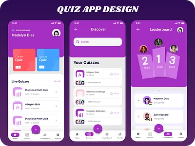 Interactive Quiz & Learning App – Modern UI/UX Design appdesigninspiration appinterfacedesign cleanmobileui educationappdesign elearningplatform figmaappdesign gamificationdesign interactiveappdesign learningappui learningdashboard mobileappui mobilelearningapp mobileuiux modernuxdesign onlineeducationui quizappdesign studentlearningapp studyappdesign uiuxshowcase uxuidesigninspiration