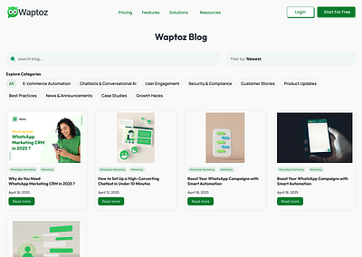 Clean Blog & Resource Hub UI – Modern SaaS UI Design design typography ui ux webdesign