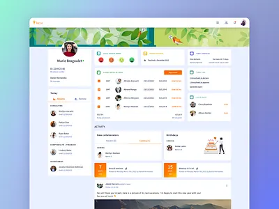 Lucca HRIS - Home page concept design desktop hr interface ui ux