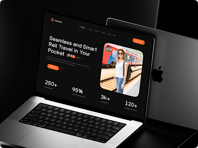 Train Landing Page – Smarter Ticketing & Seamless Journeys booking digital travel hero section homepage journey landing page modern app platform railway ui redesign saas train trains travel travel ux typography ui ux web design website website design