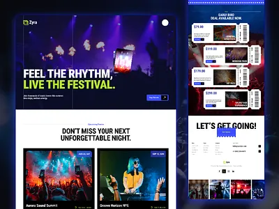 Zyra music webflow templet ui