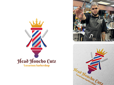 Barber shop logo Design barber barber identity barber pole design barbershop logo branding creative logo crown logo design design haircut logo illustration logo logo design logo designer luxury barbershop men grooming logo modern barber logo modern logo razor logo unique logo vintage barber