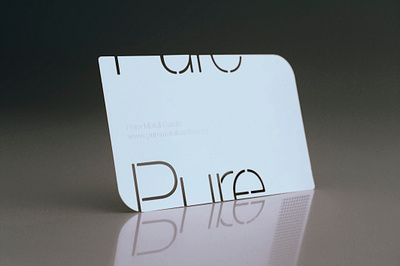 Pure Metal Business Cards. branding illustrator logotype production