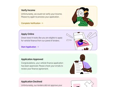 Product Cards branding design illustration product design ui uiux