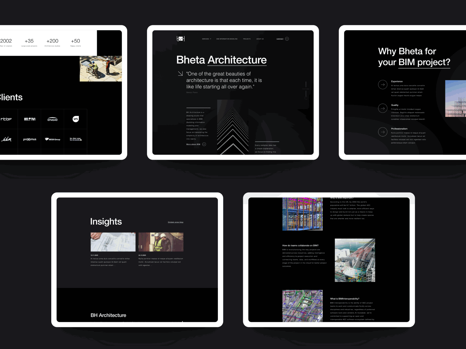 Architecture website architect architecture belgium brussels building design graphic design responsive ui