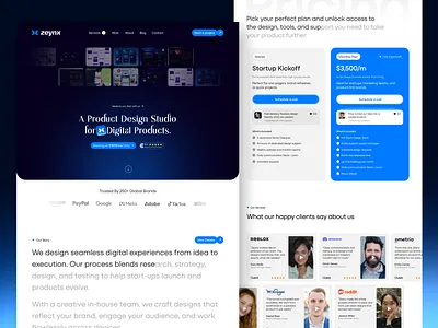 Zeynx – Product Design Studio Website | SaaS & Digital Products branding design graphic design landing page productdesign ui ui design ui ux design uiux userinterface ux websitedesign