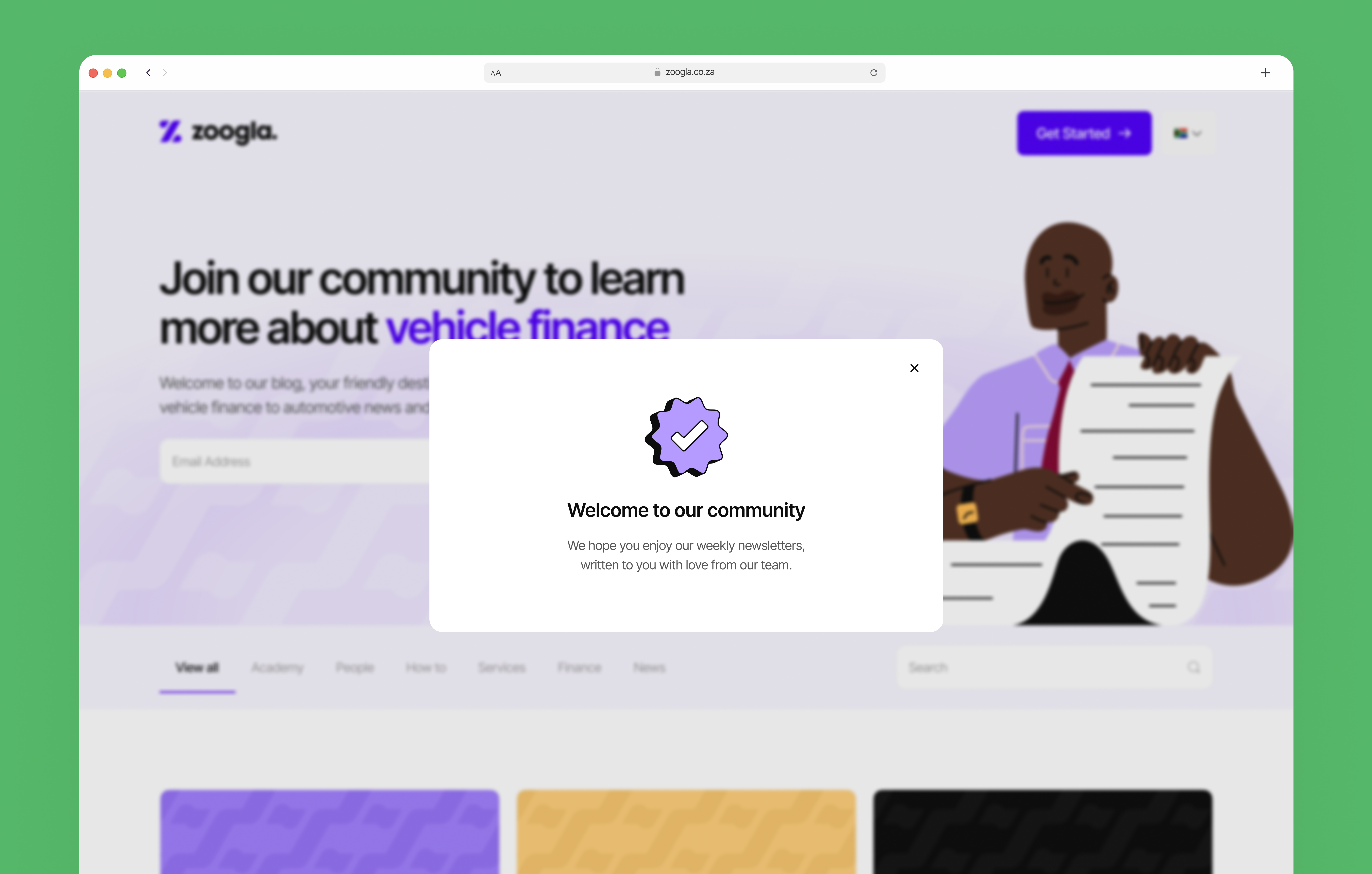 Blog Page (Modal) design graphic design product design ui uiux ux