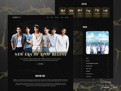 AI Kpop Music Band Website | Web design | UI/UX | Landing Page ai web design ai website band website bts clean design clean layout design illustration kpop minimal design modern ui music music platform music website responsive ui ui ui ux web design