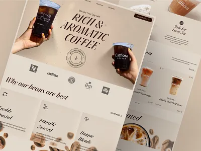 Caffiora – Coffee Shop Landing Page cafe coffee coffee shop ecommerce landing page shop ui ux