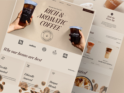 Caffiora – Coffee Shop Landing Page cafe coffee coffee shop ecommerce landing page shop ui ux