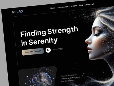 Mental Wellness Landing Page creative website creative website design concept digital art website healthcare landing page meditation mental health mental health ui modern website product design saas saas website therapy website uiux design web design website design website design concept website design ui