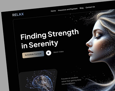 Mental Wellness Landing Page creative website creative website design concept digital art website healthcare landing page meditation mental health mental health ui modern website product design saas saas website therapy website uiux design web design website design website design concept website design ui