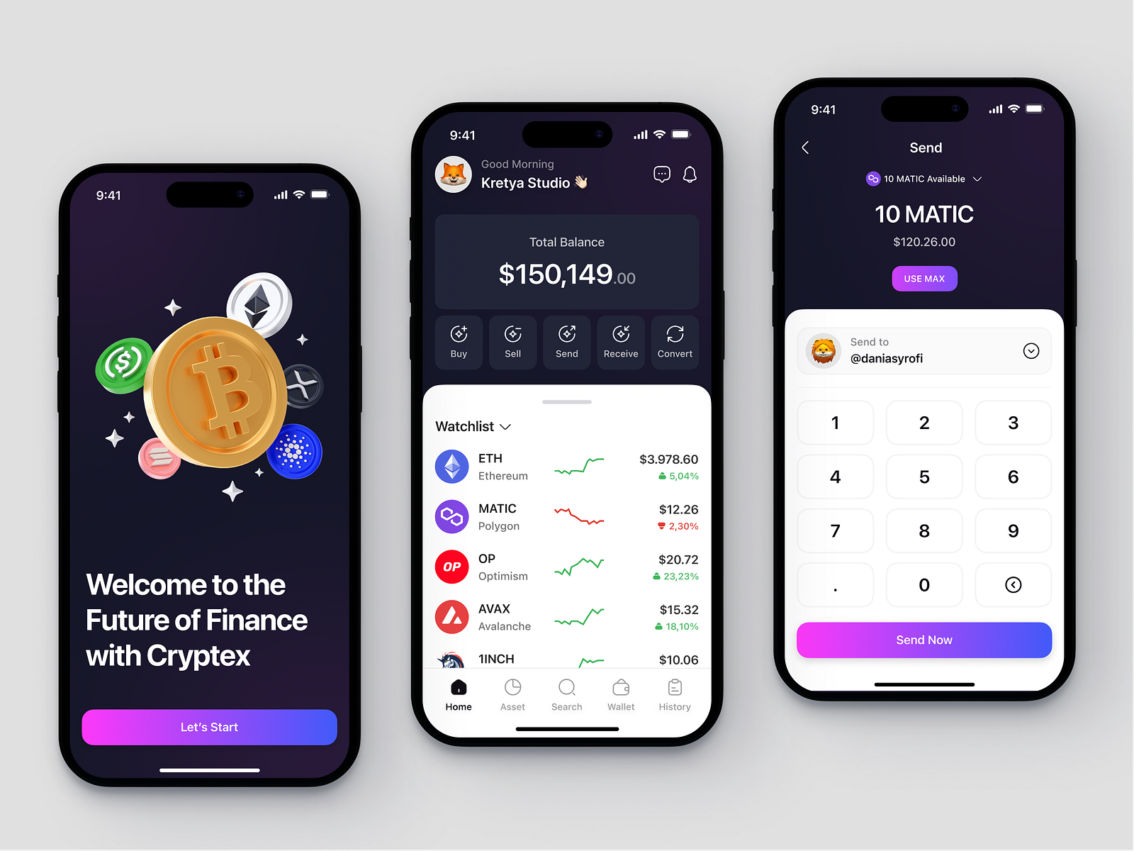 Cryptex - Crypto Finance Application by Muhammad Dani Asyrofi for Kretya  Studio on Dribbble