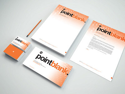 Point-Blank: Branding and Stationery Design. art direction identity design indesign photoshop print production typography