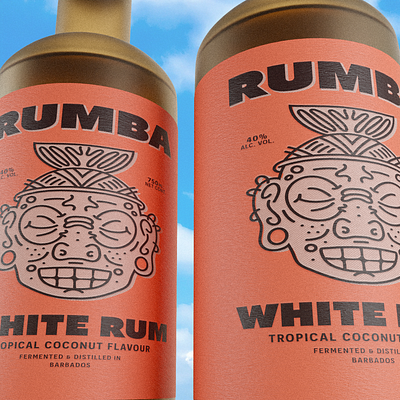 Rumba Rum Branding 3d 3d modeling blender branding graphic design illustration design logo logo design mascot design packaging design