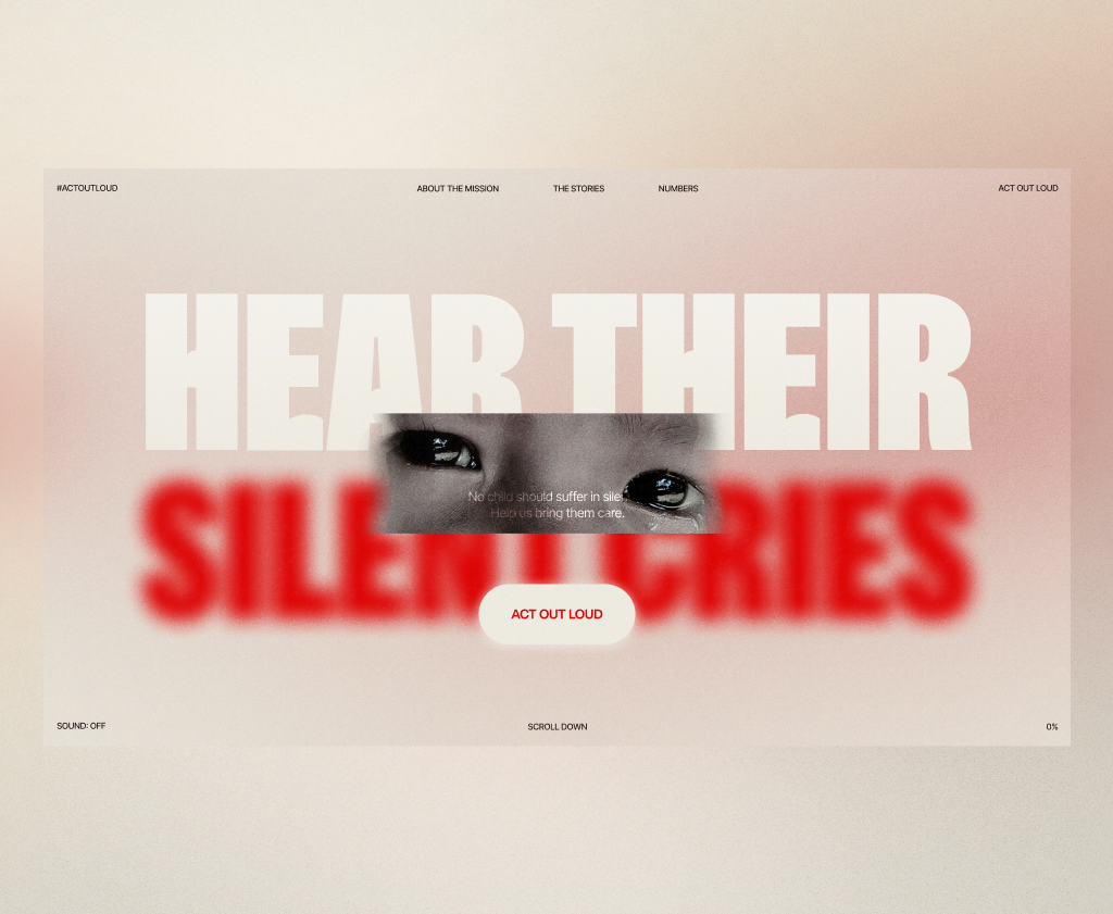 Hero Section – Impact Campaign Design animation design donation graphic design landing page ui web design