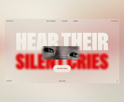 Hero Section – Impact Campaign Design animation design donation graphic design landing page ui web design