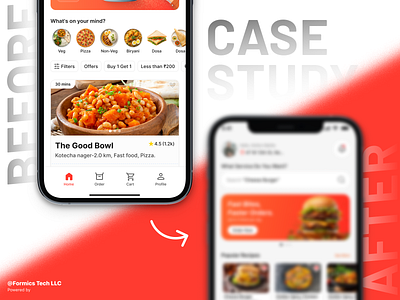 Food App Transformation ✨ appredesign foodapp formicstech uiuxdesign uxcasestudy