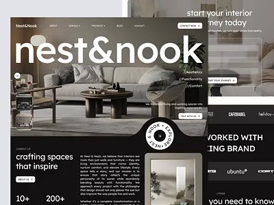 Interior Design Agency website agency creative graphic design interior landingpage ui uiux website