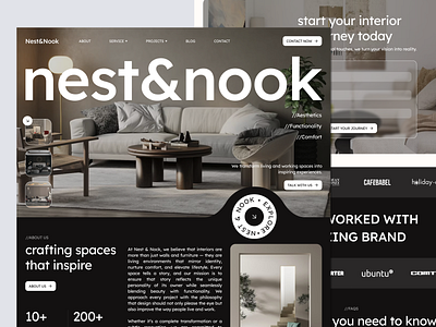 Interior Design Agency website agency creative graphic design interior landingpage ui uiux website