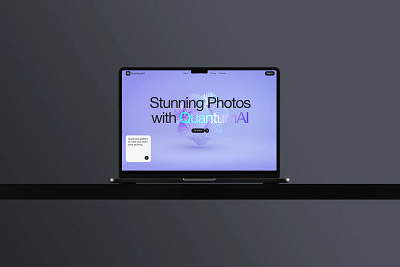 QuantumAI - Ai Photo Website 3d animation branding dashboard design figma framer graphic design illustration landing page logo mobile app motion graphics saas ui uiux ux web design webflow website