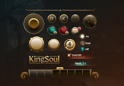 KingSoul - UI Components buttons game ui gold gui rpg ui components user interface