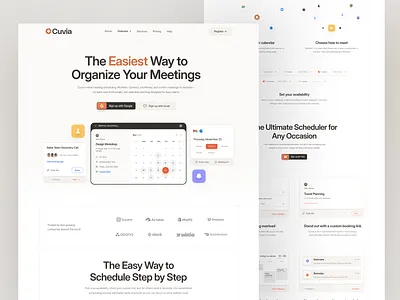 Meeting Scheduling Website calendly landing page meeting meeting booking meeting scheduler online meeting online meeting schedule saas saas website uiux web web design website website redesign