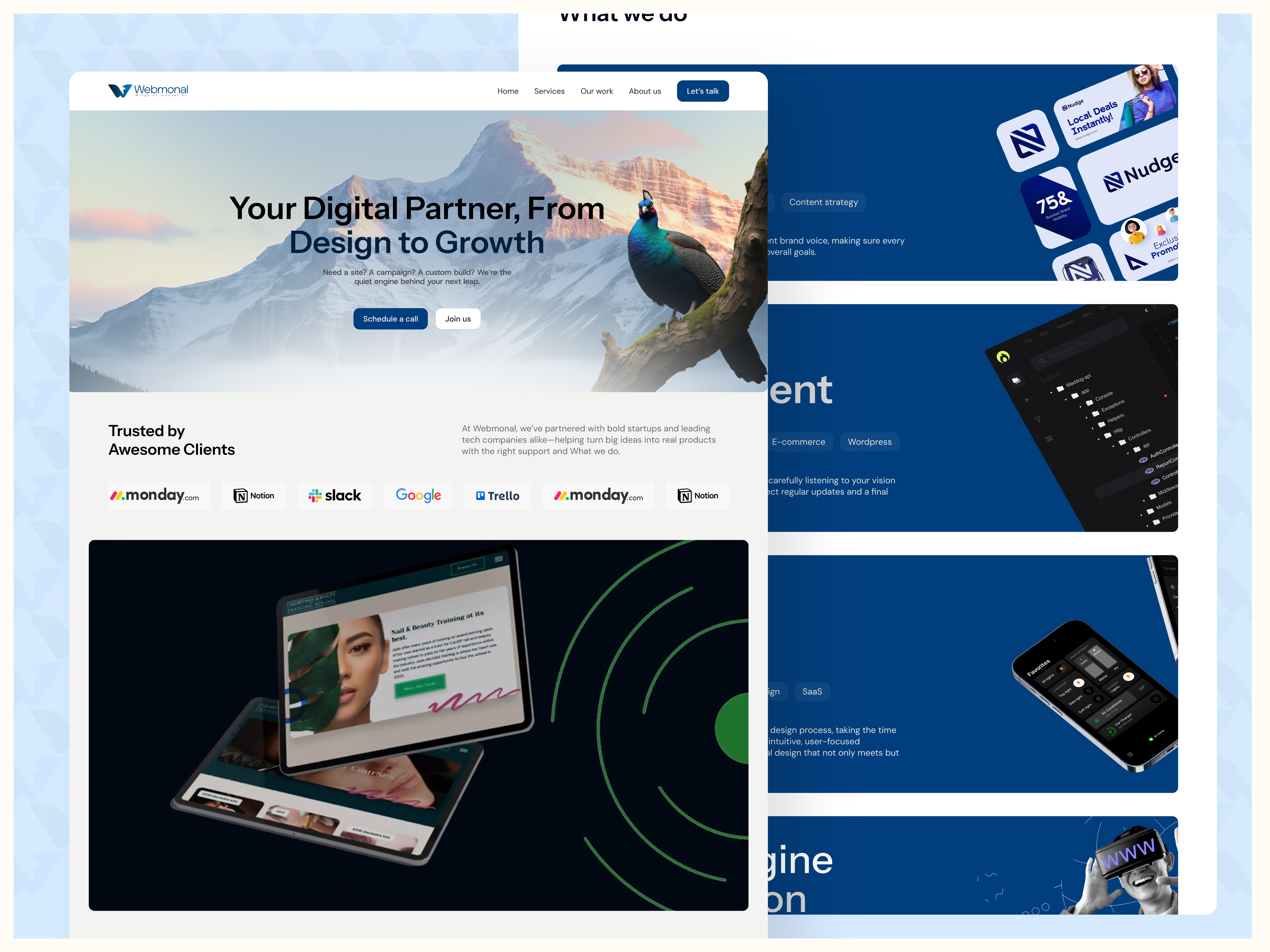 Digital Agency Landing Page Design agency branding digital agency graphic design ui ux ui visual website design