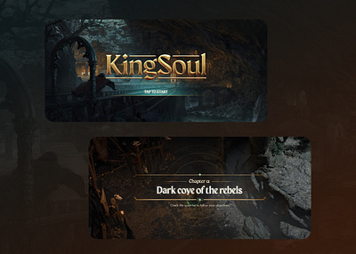 KingSoul - Loading Screen & Chapter UI design game ui gui interface for games mobile game rpg game user interface visual design