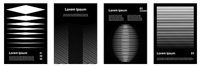 Abstract Modern Poster Designs abstract futurist geometric graphic design layout modern poster set template vector