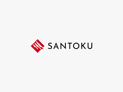 Santoku blade chef icon knife logo modern simple