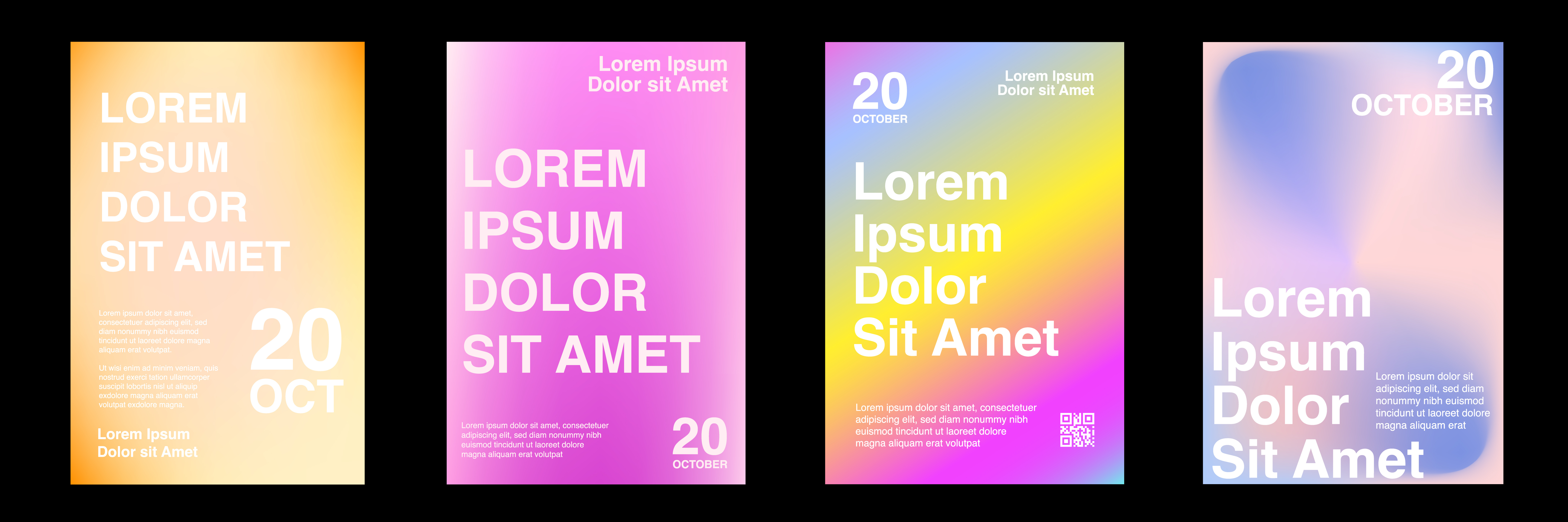 Gradient Poster Design background colorful gradient graphic design layout modern poster template