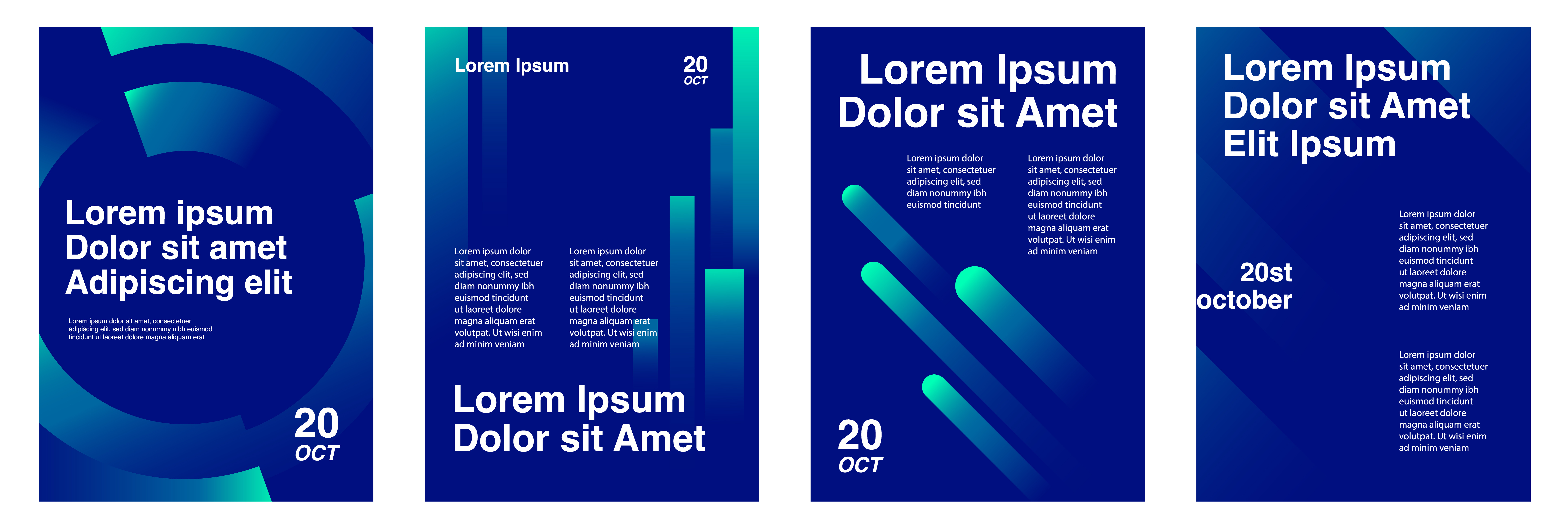 Modern Poster Design futuristic gradient layout modern poster template vector