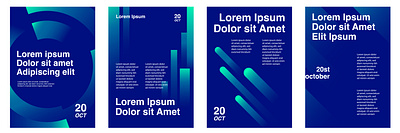 Modern Poster Design futuristic gradient layout modern poster template vector
