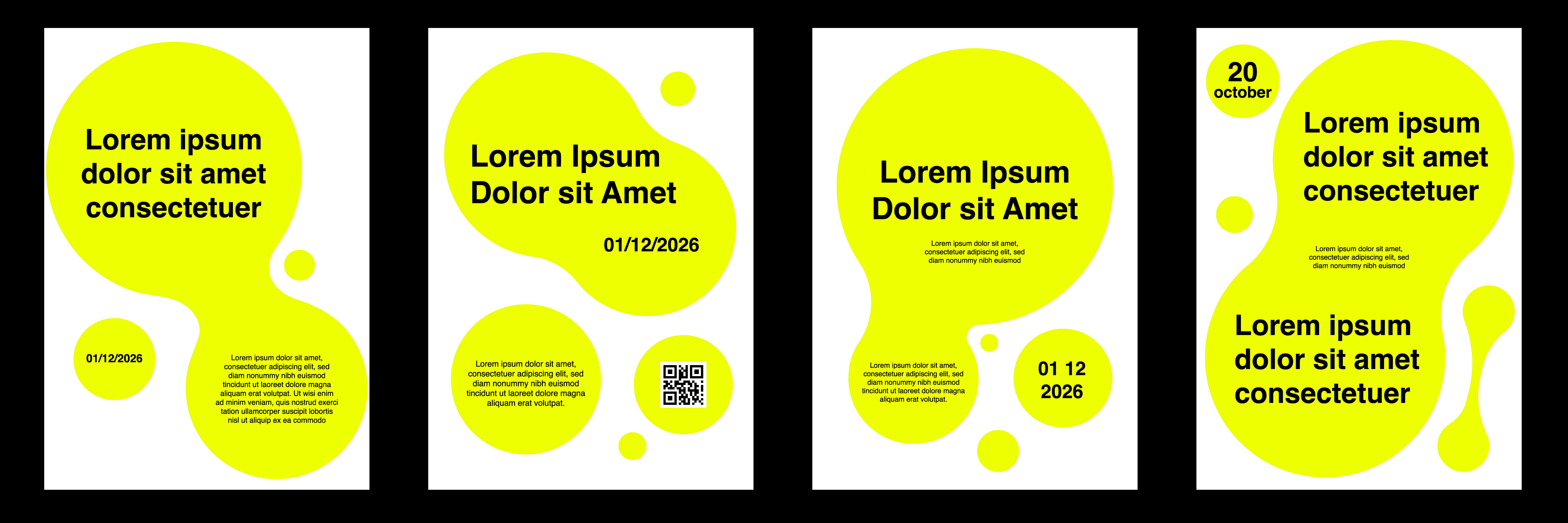 Modern Poster Design acid banner blub graphic design layout modern poster spot template