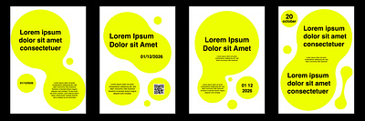 Modern Poster Design acid banner blub graphic design layout modern poster spot template