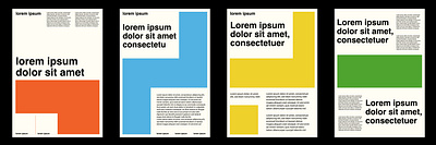 Retro Poster Designs colorful geometric graphic design layout poster retro set templat vintage
