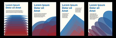 Abstract Poster Design geometric gradient layout poster shape template