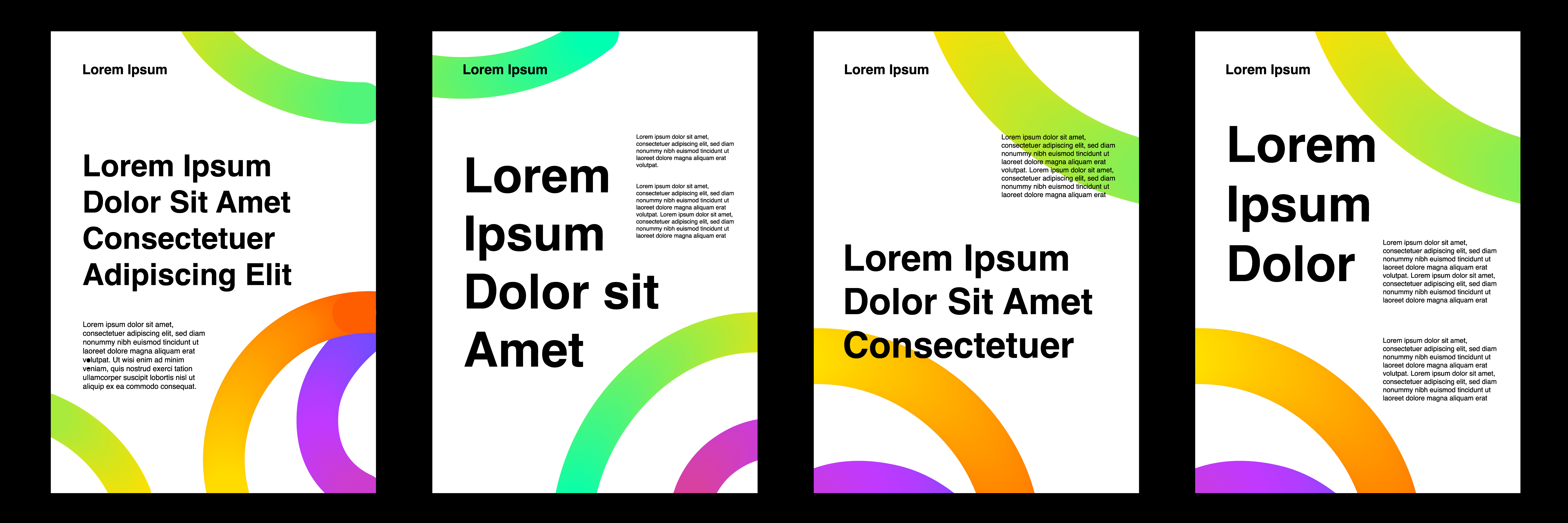 Colorful Poster Designs banner bright colorful graphic design layout modern poster template