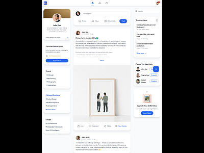 Linkedin Modern UI Redesign 2025 app branding design figma illustration logo ui user experience ux vibecoding wireframe
