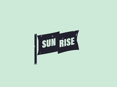 SUNRISE Logo Design emblem flag graphic design logo logotype modern symbol