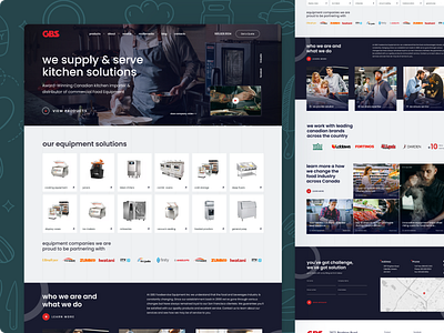 GBS Food Equipment Ecommerce Website cooking equipment e commerce ecommerce homepage kitchen equipment pcp pdp product catalogue product details page product page restaurant supplies ui ux website