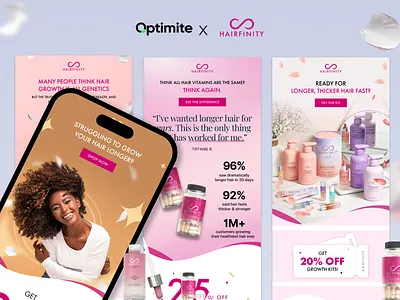 Striking Haircare Email Designs | Built In Figma email design email marketing email marketing design email template email template design emails figma figma design graphic design klaviyo responsive design ui