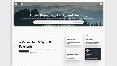 Bridges of Hope – Online Payment Portal UI branding clean interface healthcare ui minimal design minimalist modern web design patient care payment portal rehabilitation center ui uiux user experience web app design website wellness support