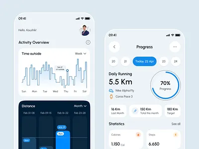 Smart-Fitness Tracking Mobile App aiuxdesign app app design core app dashboard fitness fitness app fitnesstracker health health tracking healthapp healthcare ios medical medicine mobile app mobile app design mobile design mobile ui ui ux wellness