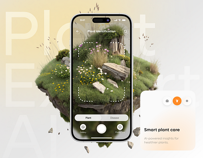 Plant Expert AI — Plant Care & Disease Scanner App ai design graphic design grid minimalism mobile plants ui ux