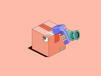 Scanning Isometric Illustrations branding delivery delivery app design graphic design illustration isometric logistics modern shipping vector